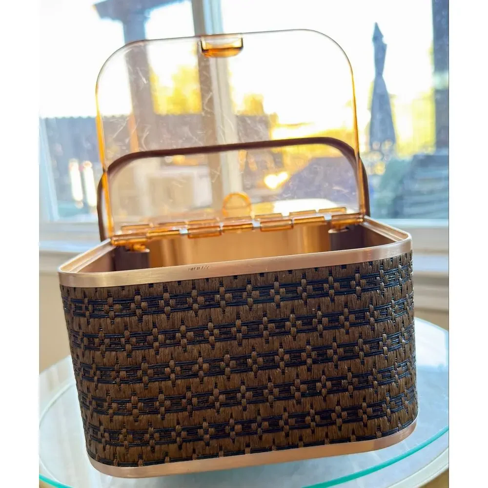 Vintage Salton BH-5 Hot Basket Bread Warmer MCM Faux Woven Tested Works USA